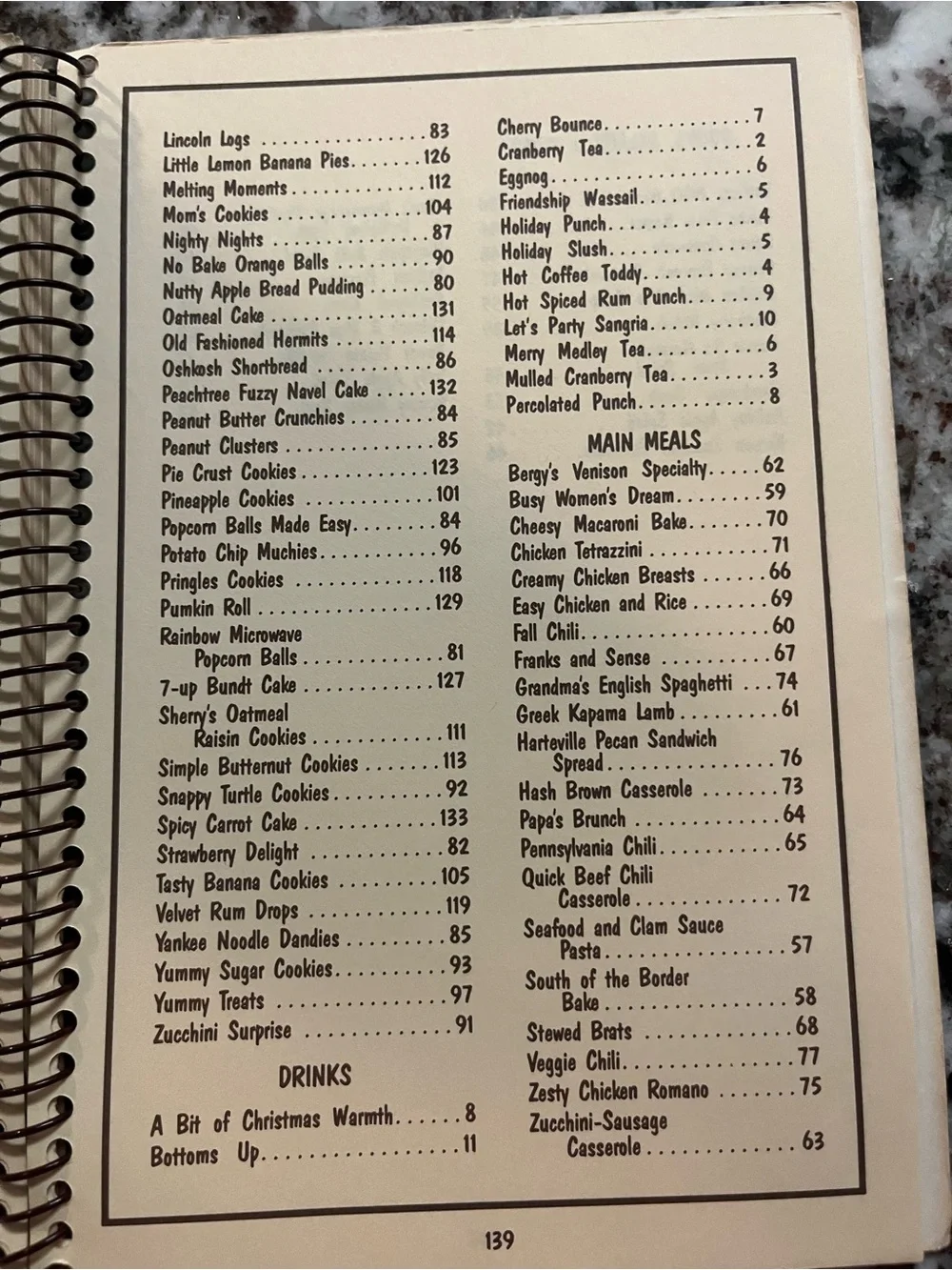 Vintage Favorite Family Recipes Cookbook 1987-1991 Spiral Bound Company cookbook